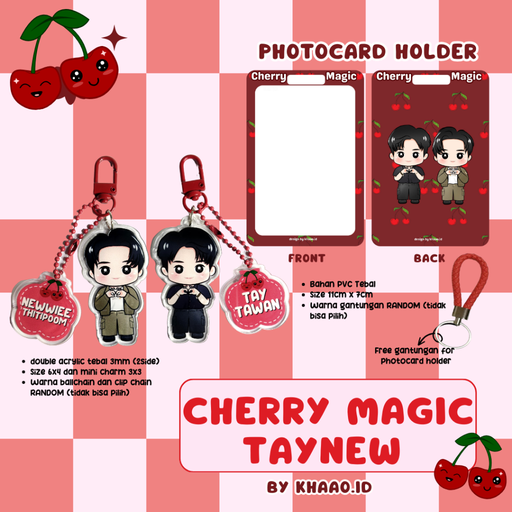 Cherry Magic TayNew Photocard Holder KeychainTay tawan Newwiee