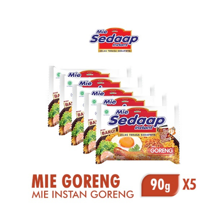 

Sedaap Mie Instan Goreng Bag 90 gr x5