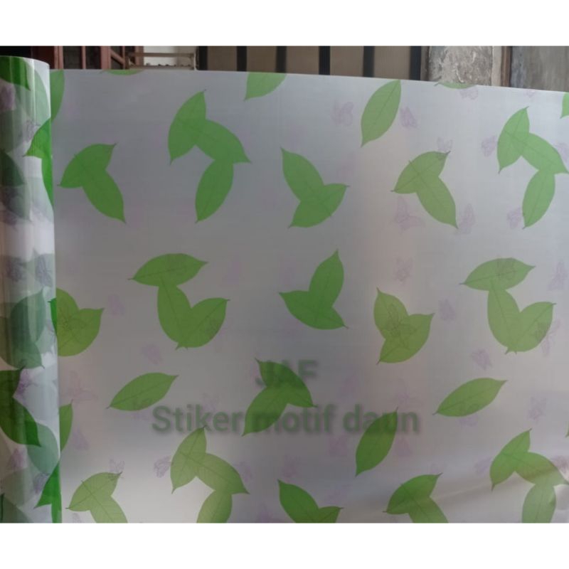 stiker motif daun ubi/stiker kaca jendela rumah