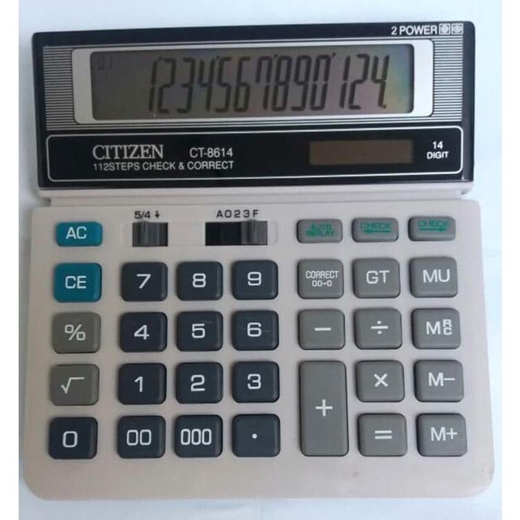 

Diskon - Kalkulator Citizen Ct 8614 . Kalkulator Citizen 14 Digit Calculator dengan 000 tiga nol 0 CT8614