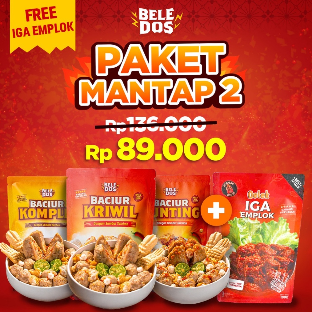 

Import ✨Terbaik✨ Beledos Paket Mantap 2 / Baciur Komplit / Baciur Kriwil / Baciur Bunting grosir
