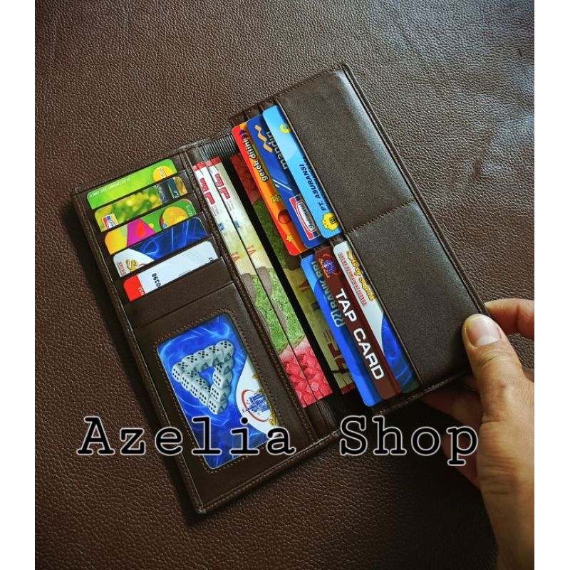 Dompet kulit pria-wanita-asli-panjang-original-kartu-branded-garut