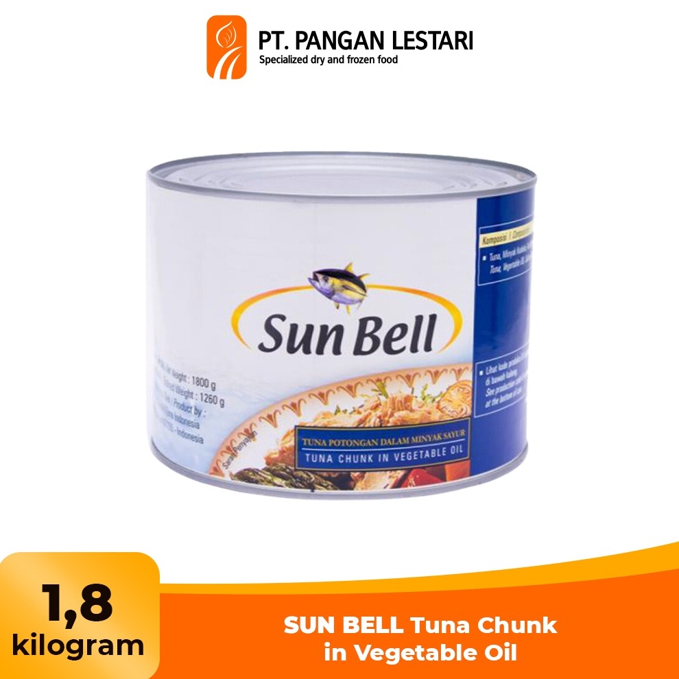 

Original SUN BELL Tuna Chunk In Vegetable Oil 1,8 kg buruan