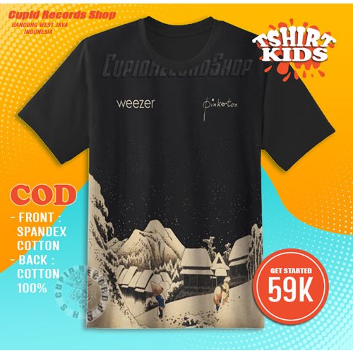 Kaos Weezer Anak Baju Band Musik Pinkerton 3D