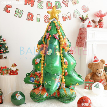 BIg sale Balon Foil Dekorasi Tema Natal Pohon Natal 4D