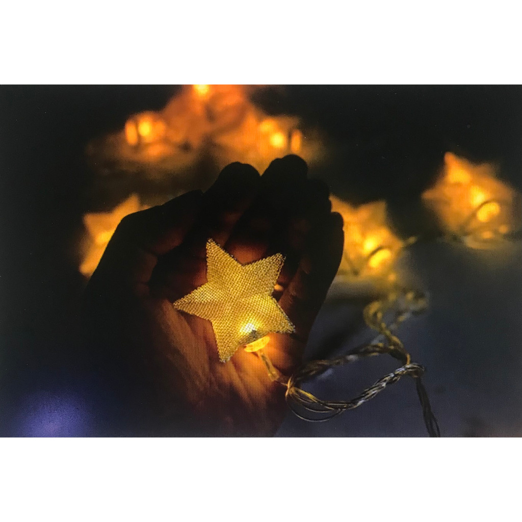 Lampu Hias Led Tumbler Dekorasi Gantung 5 Meter Motif Bintang 3D