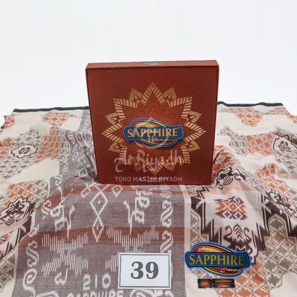 Sarung Sapphire Motif Jacquard KWS Kawung Songket