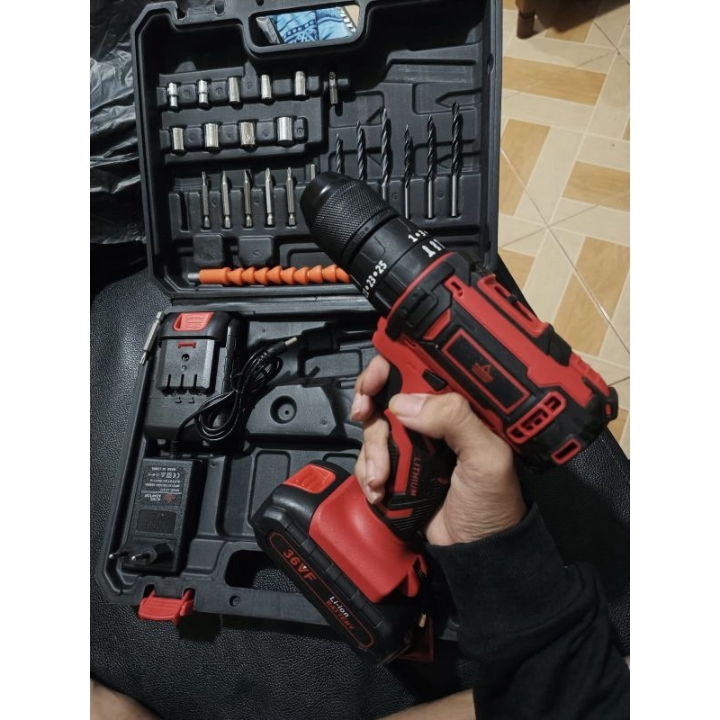 BOR CAS KEPALA BESI 36VOLT 13MM YUKIDO CORDLESS BOR