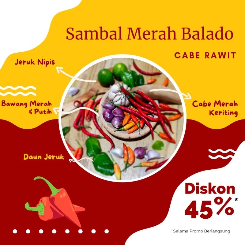 

Sambal Merah Balado | Sambel | Cabai | Cabe Rawit