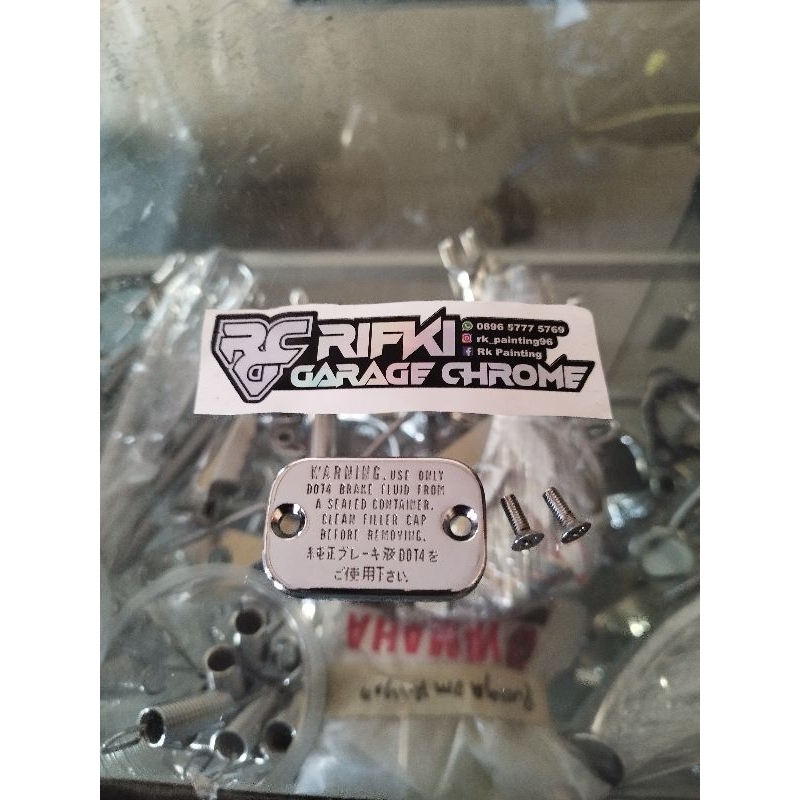 tutup minyak rem aerox nmax lexi kanan chrome original