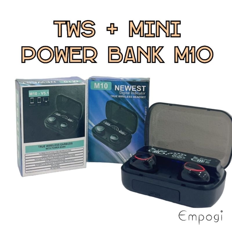 TWS M10 PLUS MINI POWER BANK BEST SELLER