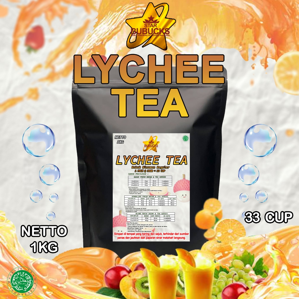

Star Bubucks Rasa Teh Lychee Bubuk Instan Minuman Premiun ( 1 Kg )