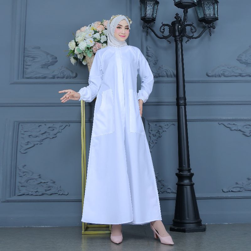 Gamis Polos Toyobo Fathia dress premium