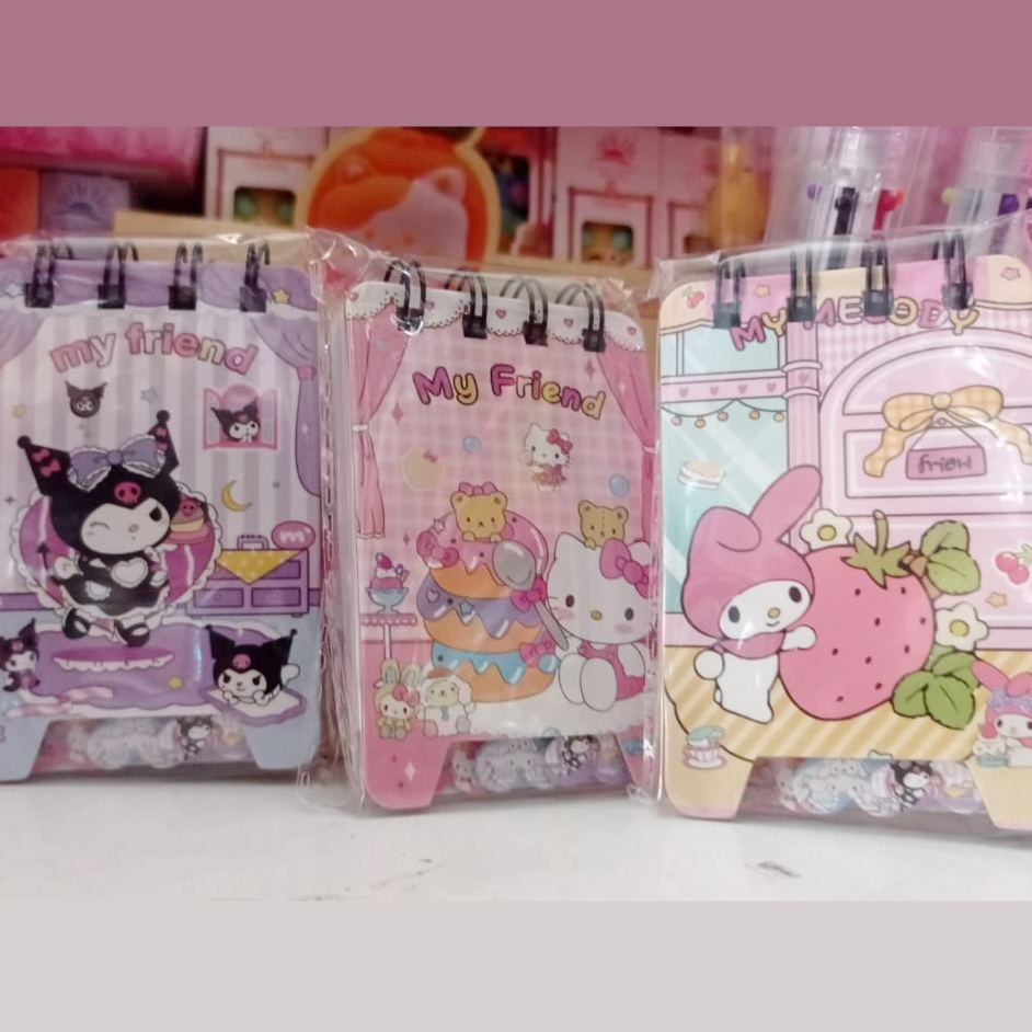 

Notebook Sanrio Mini Memmo Kuromi Melody Hello Kitty