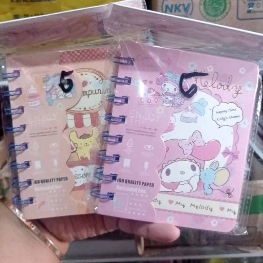 

Notebook Sanrio Aesthetic Book Melody Pompompurin Cinnamoroll Kuromi