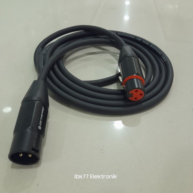 kabel Mic/mixer XLR male To Female Zetapro 2meter