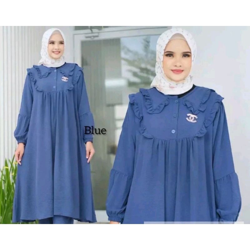Tunik setelan celana size jumbo