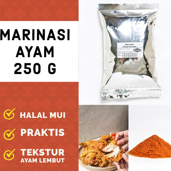 

Harga Termurah Marinasi Fried Chicken 250 gram Halal Lezat Enak Model Baru