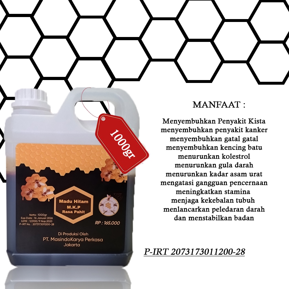 

Madu Hitam Pahit Plus Propolis Murni Asli Herbal Diabetes - Madu Hitam Mkp 1kg