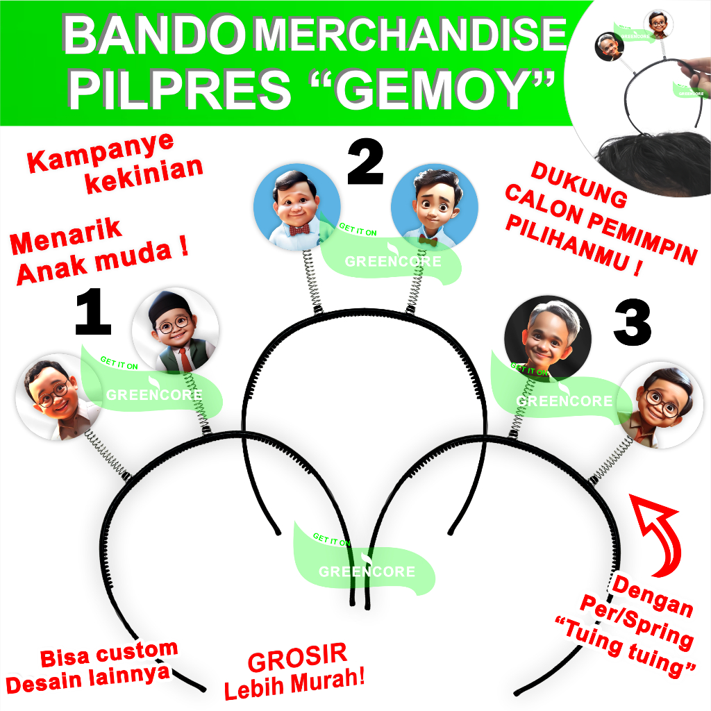 Bando tuing gemoy prabowo subianto gibran ganjar pranowo anies anis baswedan cak imin muhaimin mahfu