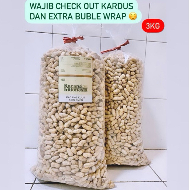 

Kacang Kulit Oven Kualitas Super 3kg. Halal Rasa Gurih Dan Asin