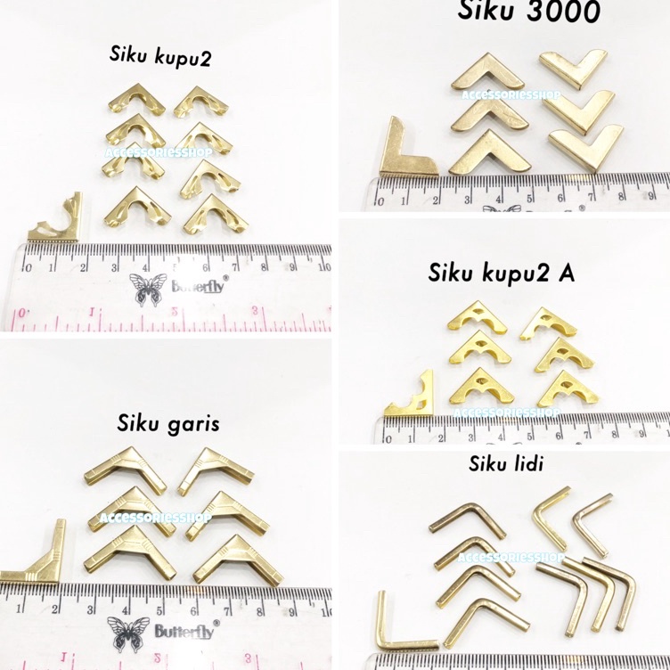 

Best Seller Siku sudut buku/siku yasin warna gold (-+144pcs)