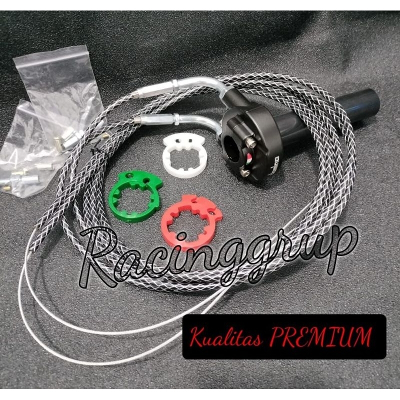 Gas spontan domin + L gas cnc + 2kabel gas serat carbon sonic fu vixion nmax pcx vario125/150 beat s