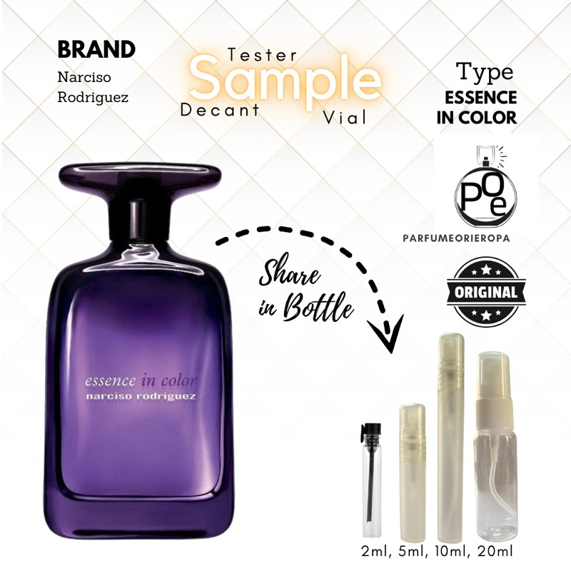 Parfum Original Narciso rodriguez essence sample decant vial tester original