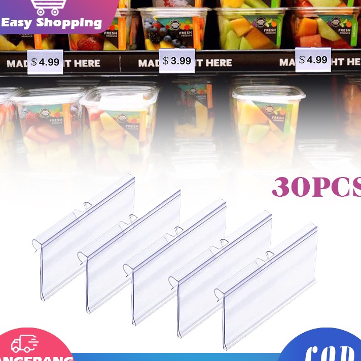 

Sale 30pcs Label Harga Mika Price Tag Holder PVC Price Tag Card Price Tag Holder Minimarket Price Tag Label Holder