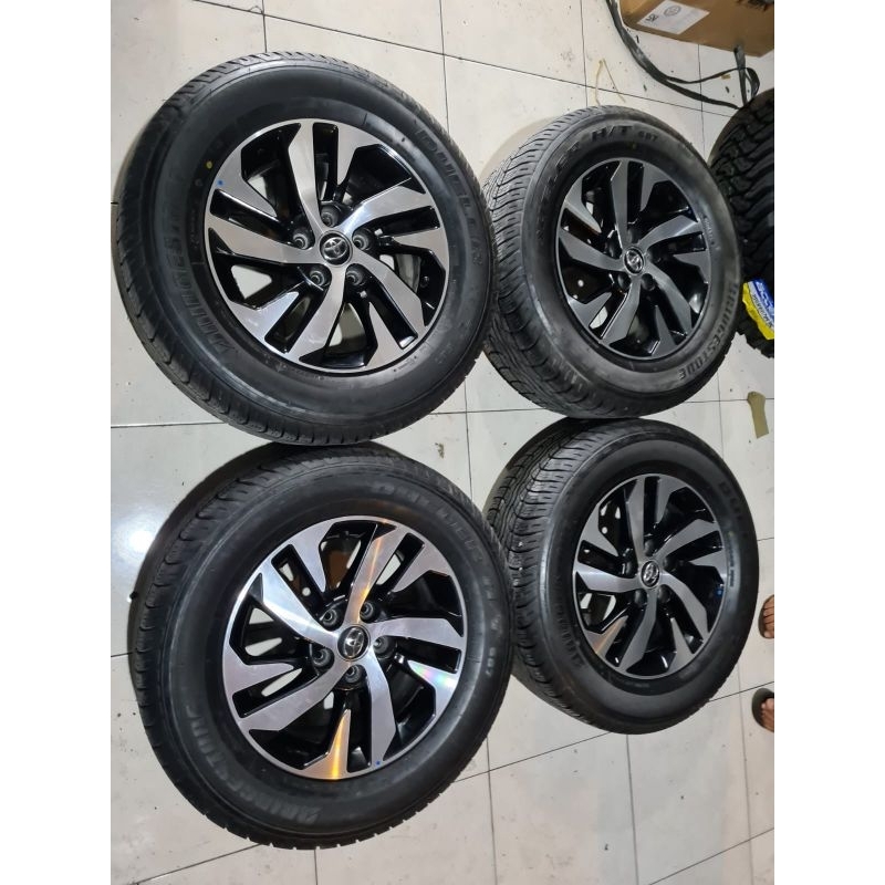 Velg Mobil Bekas Copotan Std Rush Ring 16 Lubang 5 Plus Ban Ori Bawaan Mobil