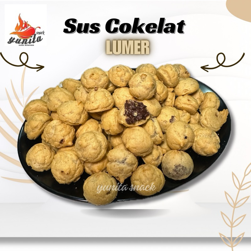 

Kue Sus Coklat Lumer kemasan 1kg Cemilan Snack Manis