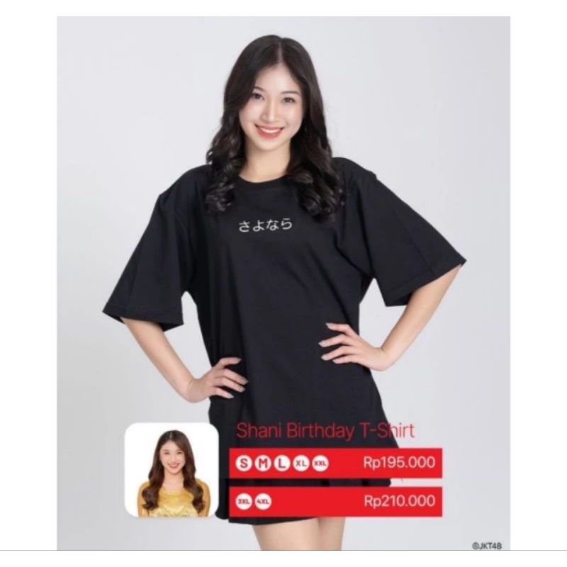 kaos JKT48 Birthday T-Shirt Shani Indira 2023 - Hitam