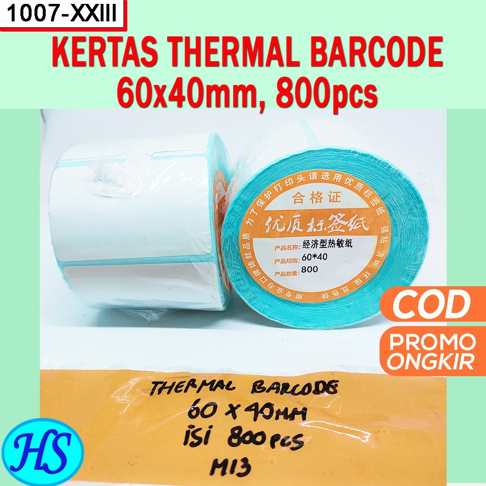 

Label Thermal Uk 60 X 40 / 60X40 MM / 60X40MM Sticker Barcode KUALITAS PREMIUM (800pcs)