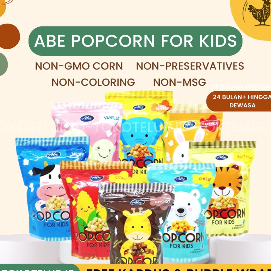 

MODEL IT773 ABE FOOD - Popcorn for Kids | Popcorn Anak Cemilan Jagung GLUTEN FREE