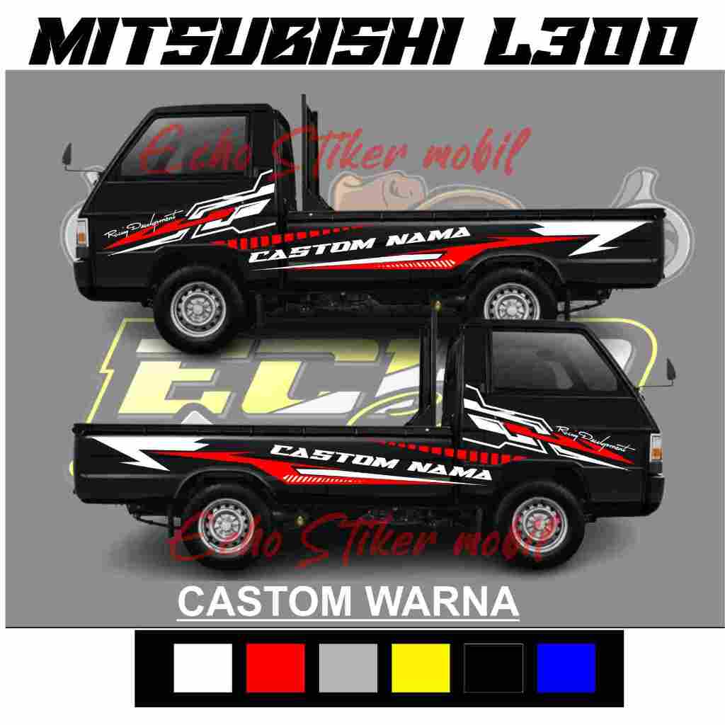 sticker stiker cuting mobil mitsubishi L300 striping bodi samping L300