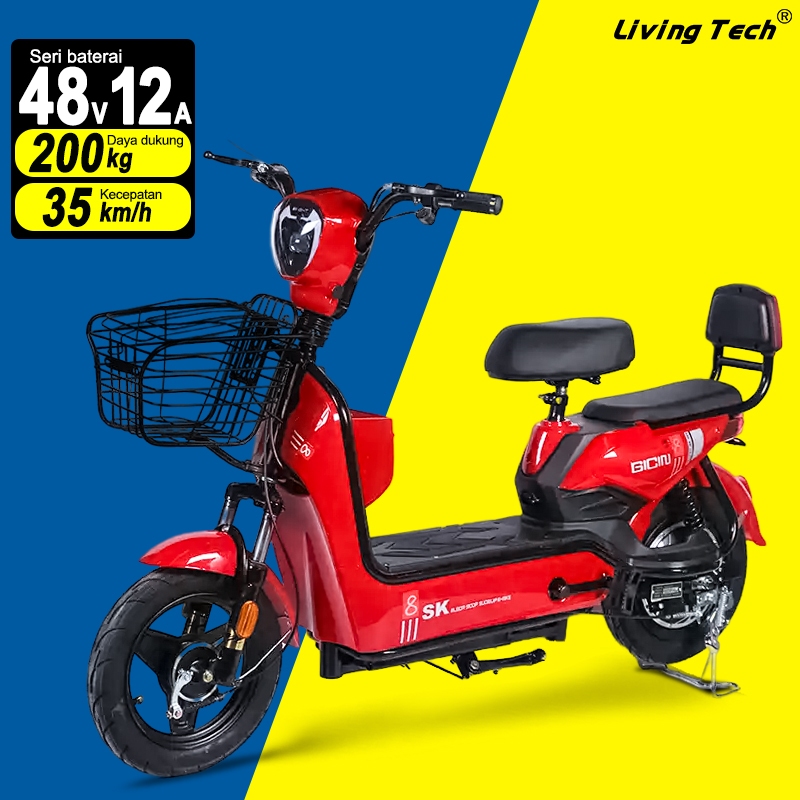 NEW PORODUK LIVING NEW SEPEDA LISTRIK, SEPEDA DEWASA, SKUTER LISTRIK, MESIN 350W, JARAK TEMPUH