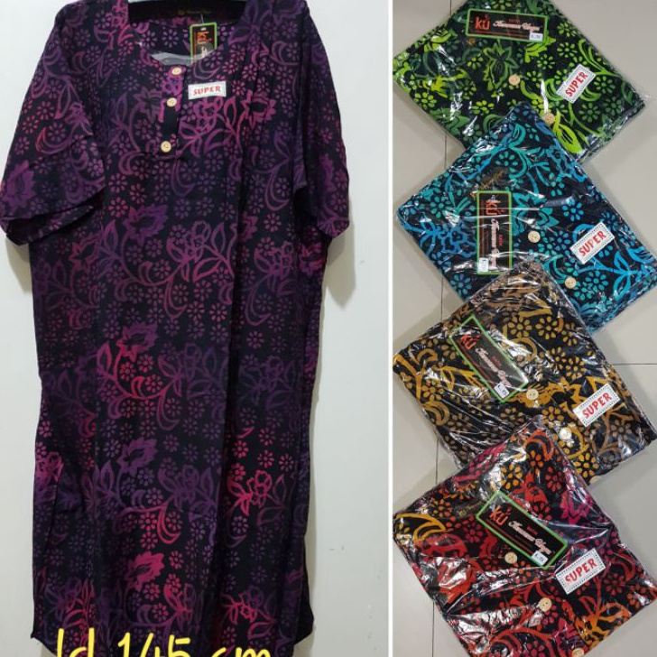 Kode HRO073 YULI - DASTER L5 REMEK LD 140 - 150 CM PB 110 CM BATIK KENCANA UNGU LABEL HITAM KUH