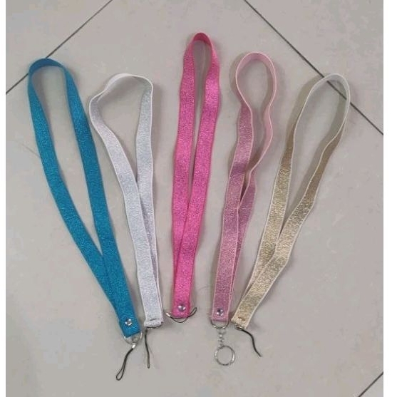 Gantungan Tali Hp Karet glitter