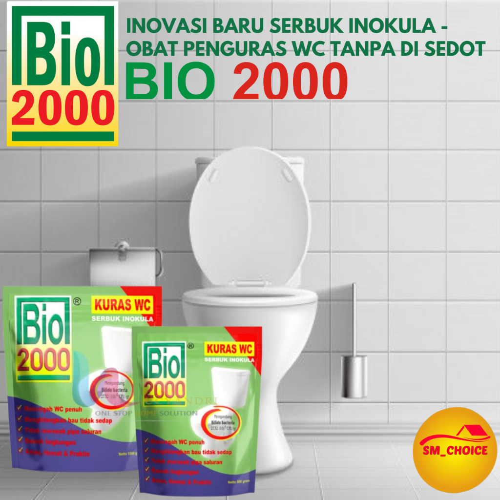 BIO 2000 PENGURAS WC 1KG BIO 2000 PENGURAS TOILET ANTISUMBAT OBAT SEPTICTANK 1000 GRAM