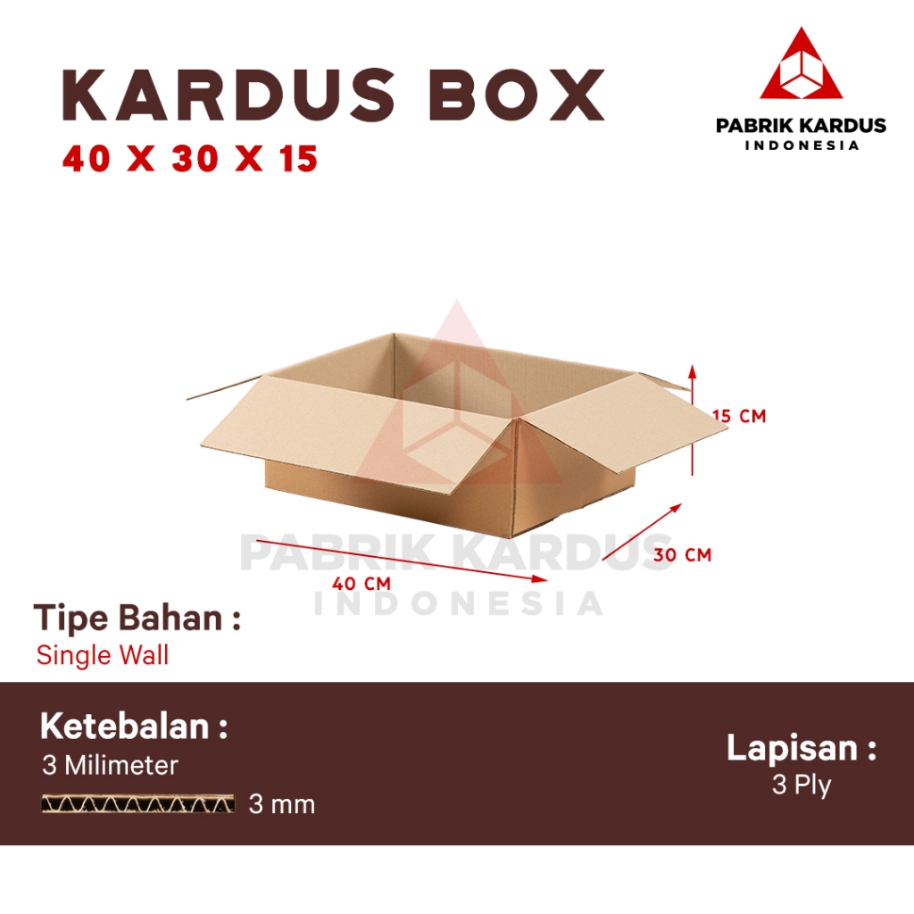 

Dus Pindahan Single Wall 40x30x15 Polos