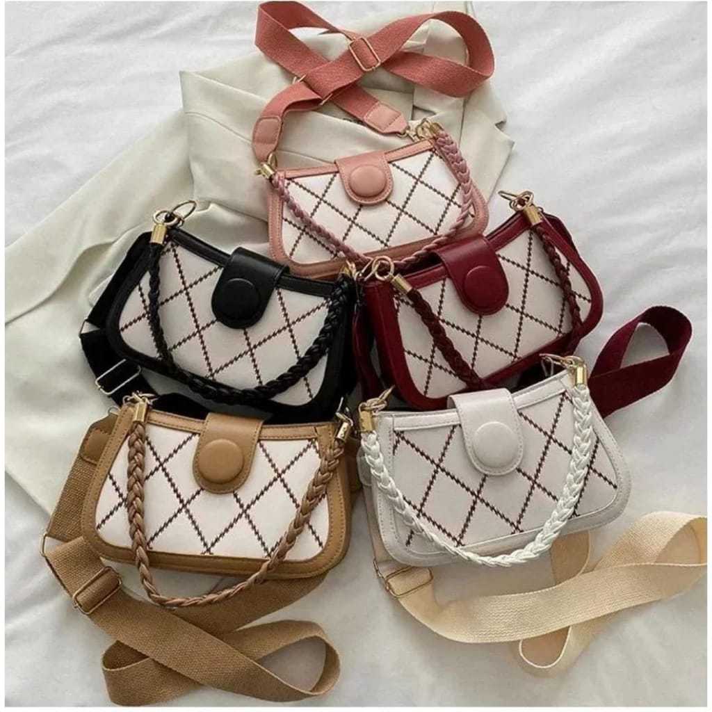 Tas Selempang Wanita Import Kekinian/ TasTali kepang/ Fashion Shoulder Bag Korea tas kepang