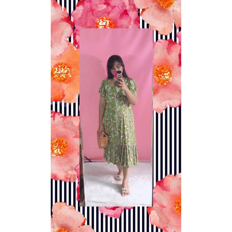 MOJA MIDI DRESS / DRESS KATUN RAYON MOTIF / RESTOCK 