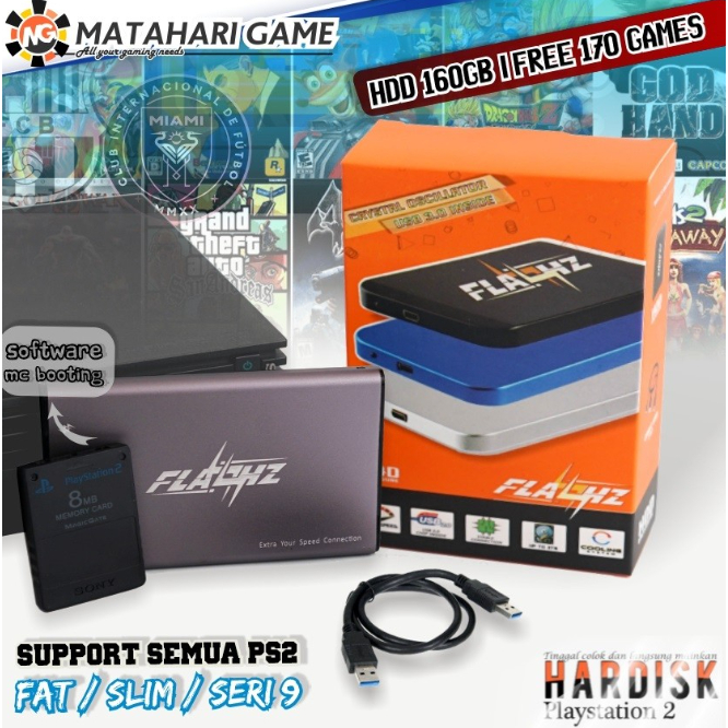HARDISK PS2 120GB SUPPORT SEMUA PS2 FAT / SLIM / METRIX FULL GAME