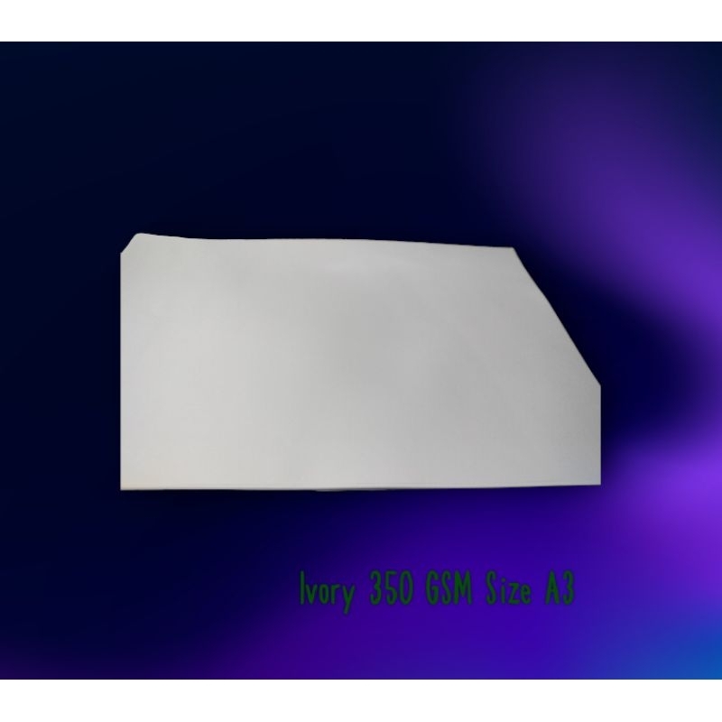 

Karton Ivory 350 GSM Size A3 / A3+ isi 5Lembar
