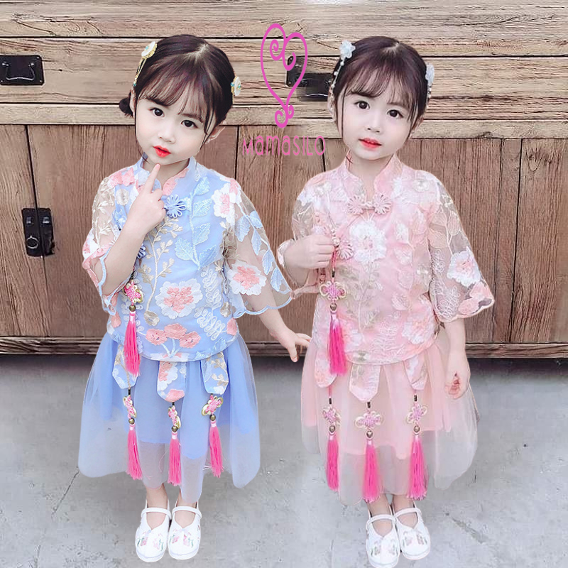 Setelan Cheongsam anak perempuan/ Setelan Imlek anak xiaomei Import