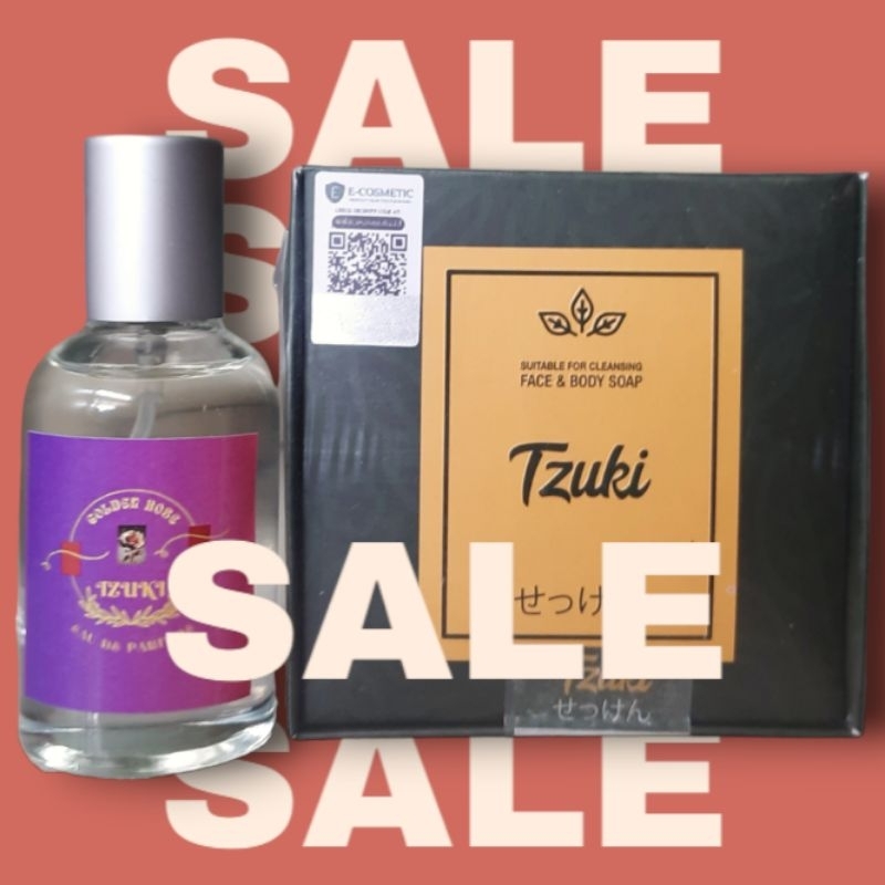 PAKET TZUKI 1 ( Tzuki Soap Whitening + Tzuki Golden Rose Parfume)