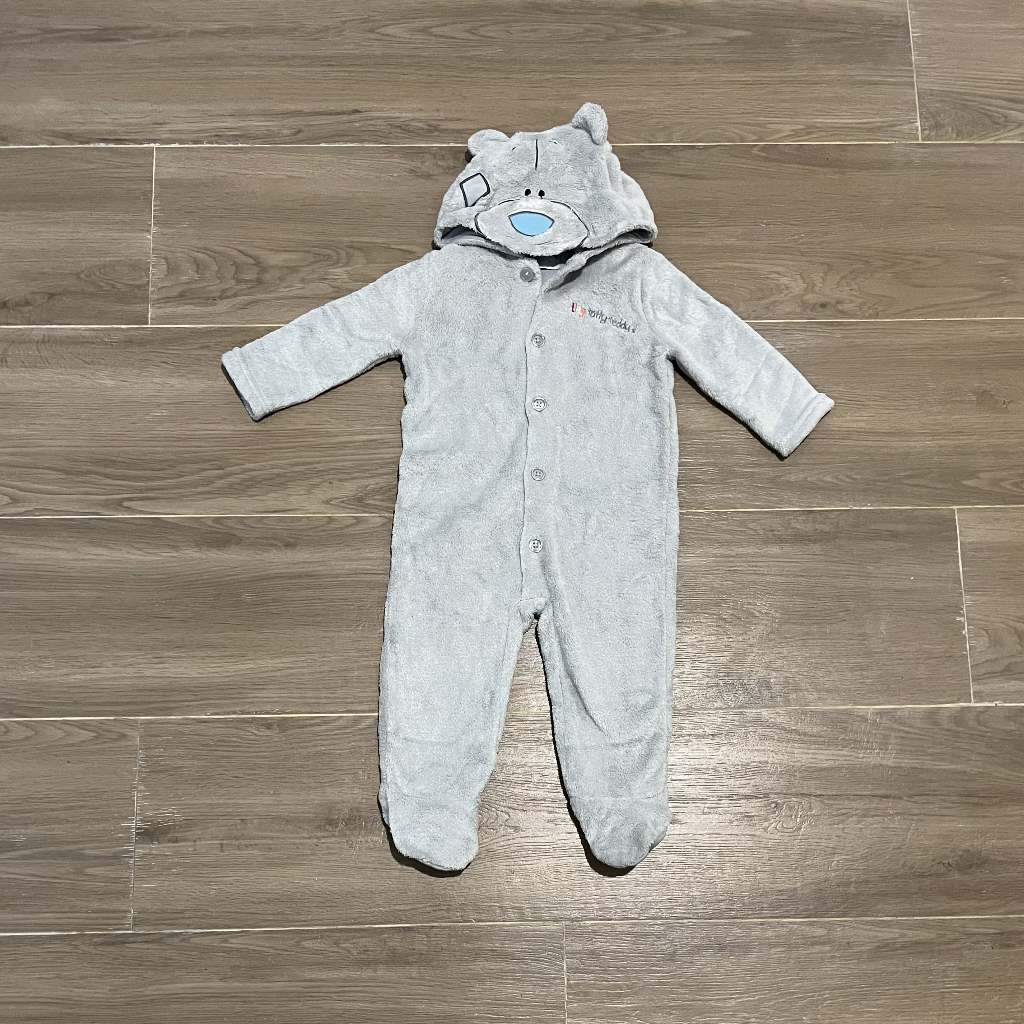 Tiny Tatty Teddy - Jumpsuits Beludru Tiny Tatty Teddy Hoodie untuk usia 3-6 bulan