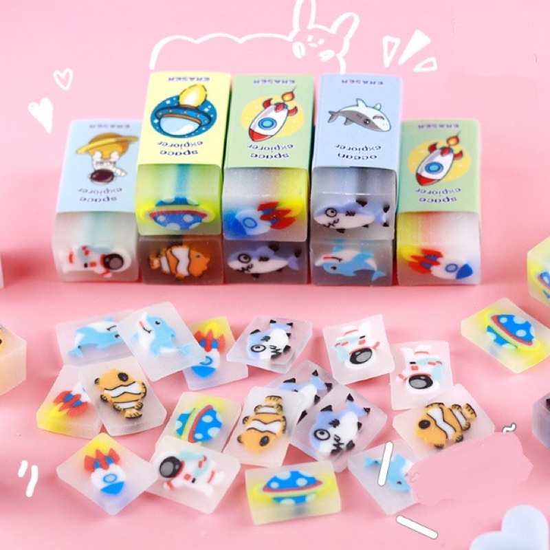 

Penghapus Pensil Eraser Gift Motif Animal Fish Soccer Space