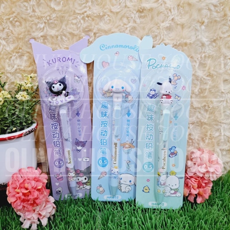 

Pensil Mekanik Figure Goyang Kuromi Ungu Pencil Mecanic Figure Goyang Cinnamoroll Biru Pensil Figure Goyang My Melody Pink