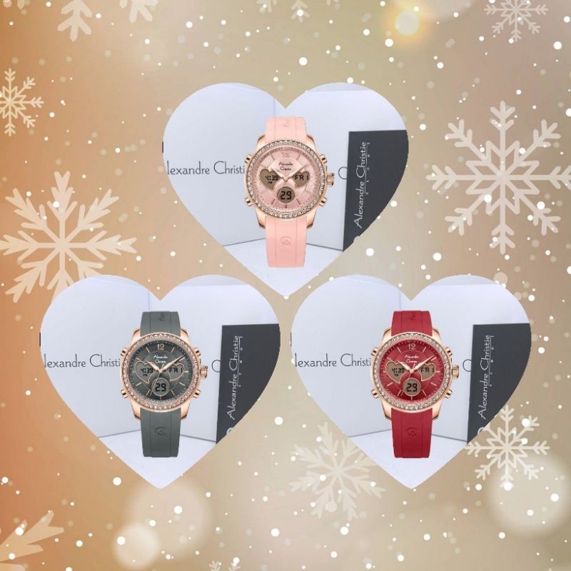 Jam Tangan Wanita Alexandre Christie 9399 AC9399 AC 9399 Tali Karet / Rubber